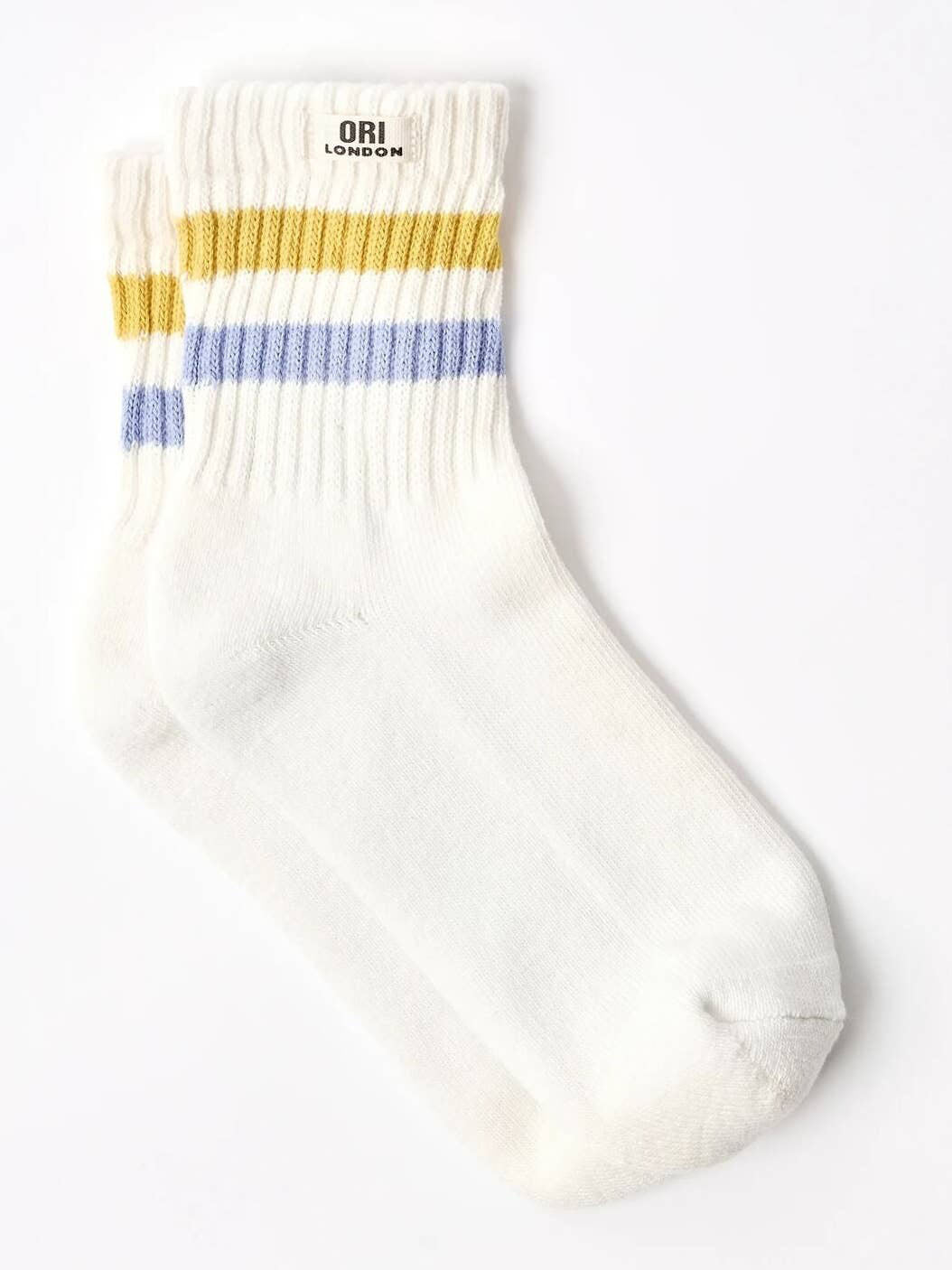 Yellow/Thistle Windsor Stripe Crew Socks