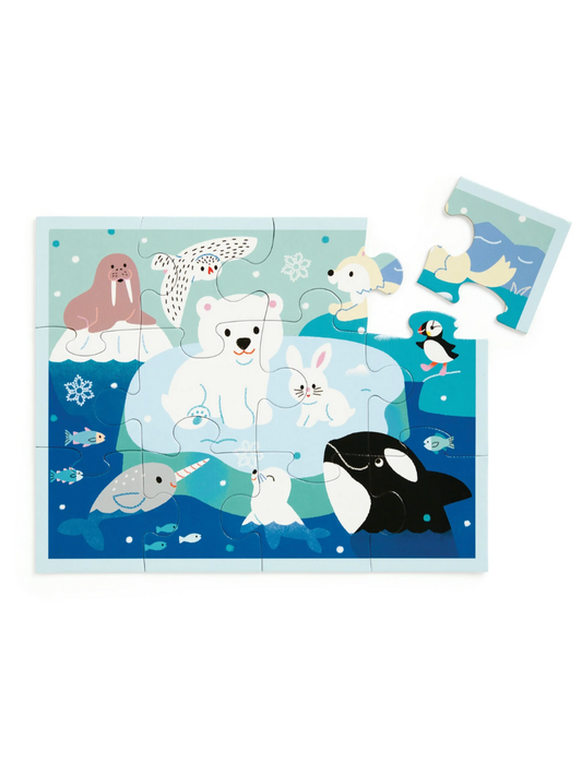 arctic friends puzzle pouch