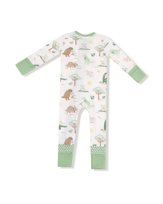 baby love dinos zipper romper