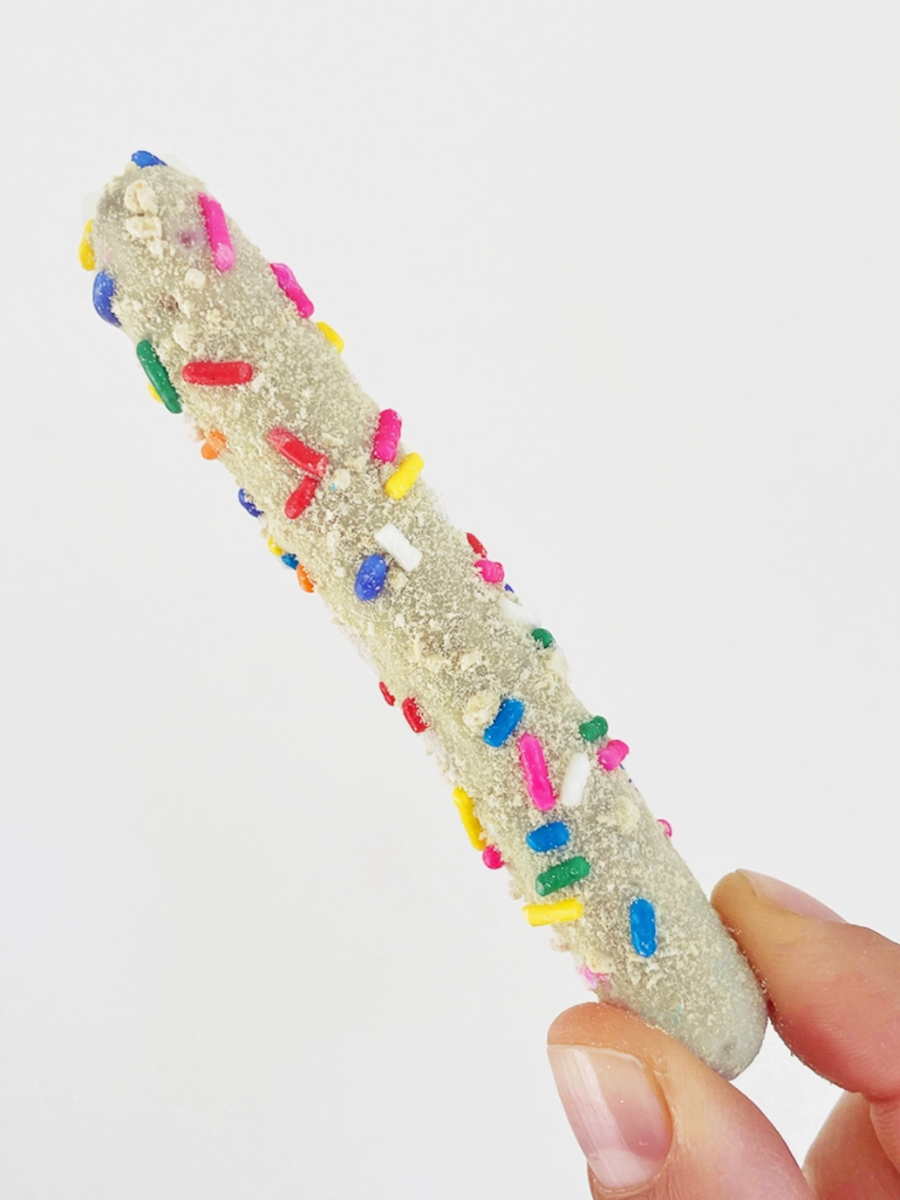 birthday cake chocolate covered pretzel snack pack