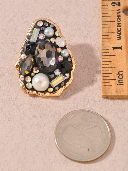 black rhinestone earrings