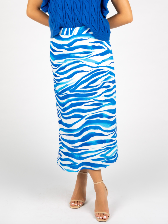 Blue Zebra Skirt