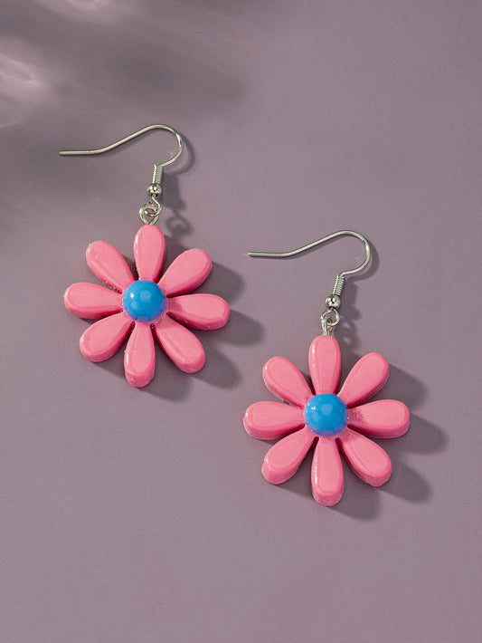 Blush Daisy Drop Earrings