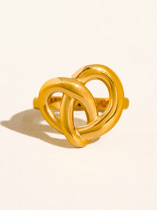 bretzelle 18k gold-plated ring