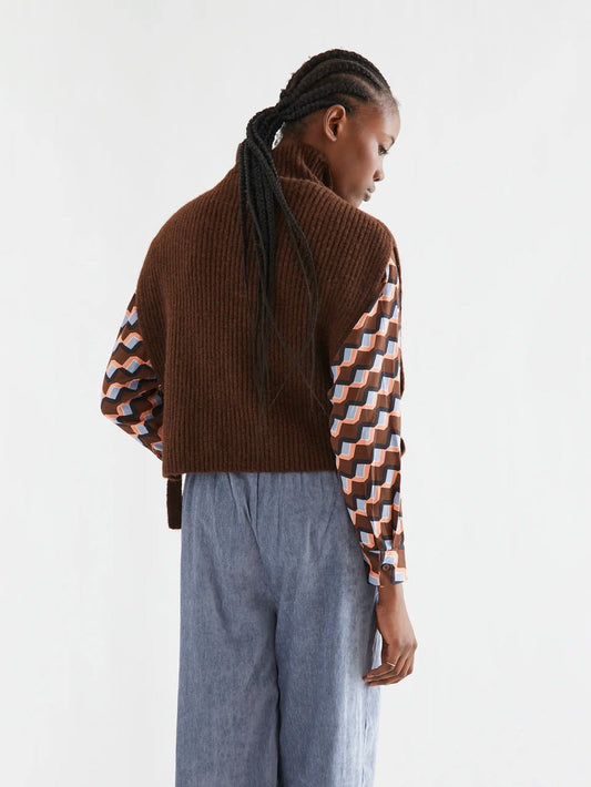 Brown Knit Vest