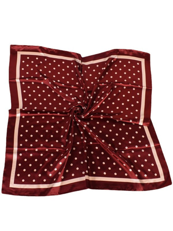 Burgundy Polka Dot Bandana