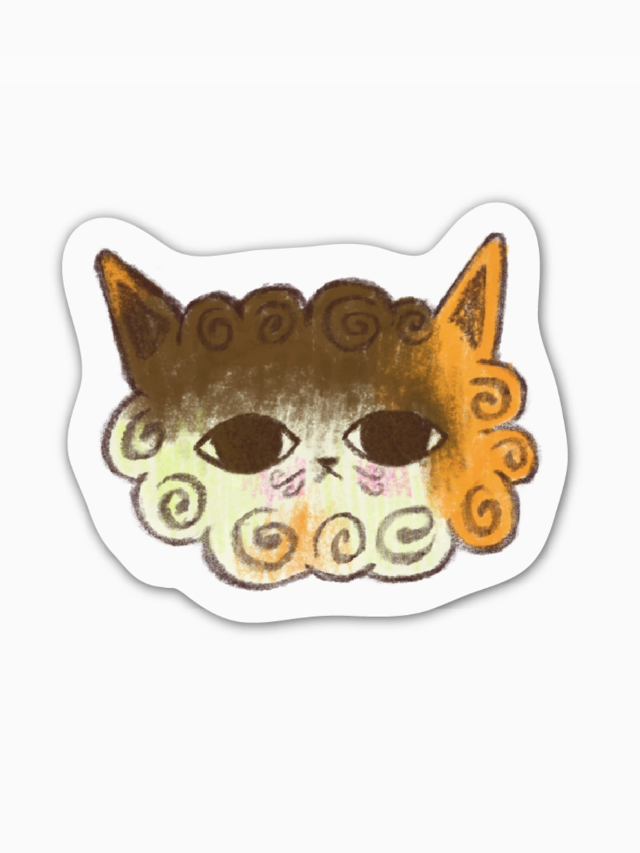 calico cat sticker
