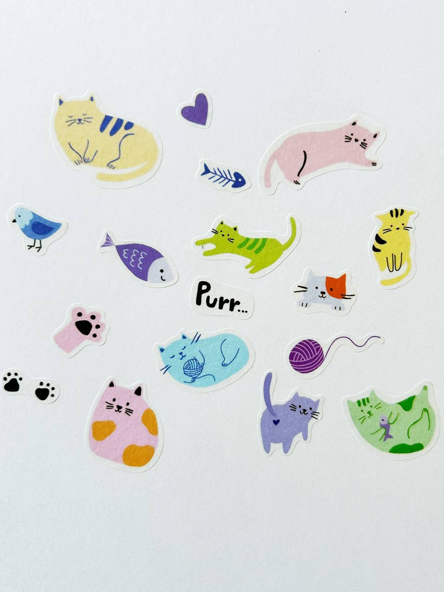 Cats Jumble Washi Stickers