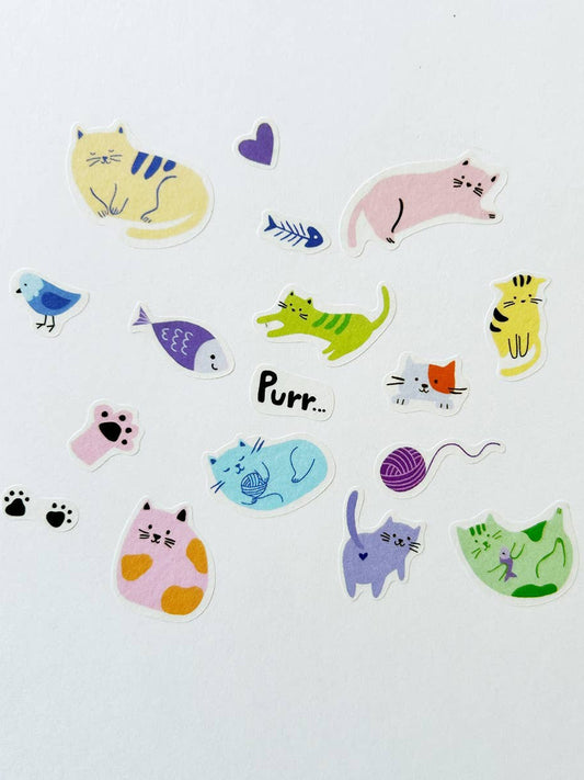 Cats Jumble Washi Stickers