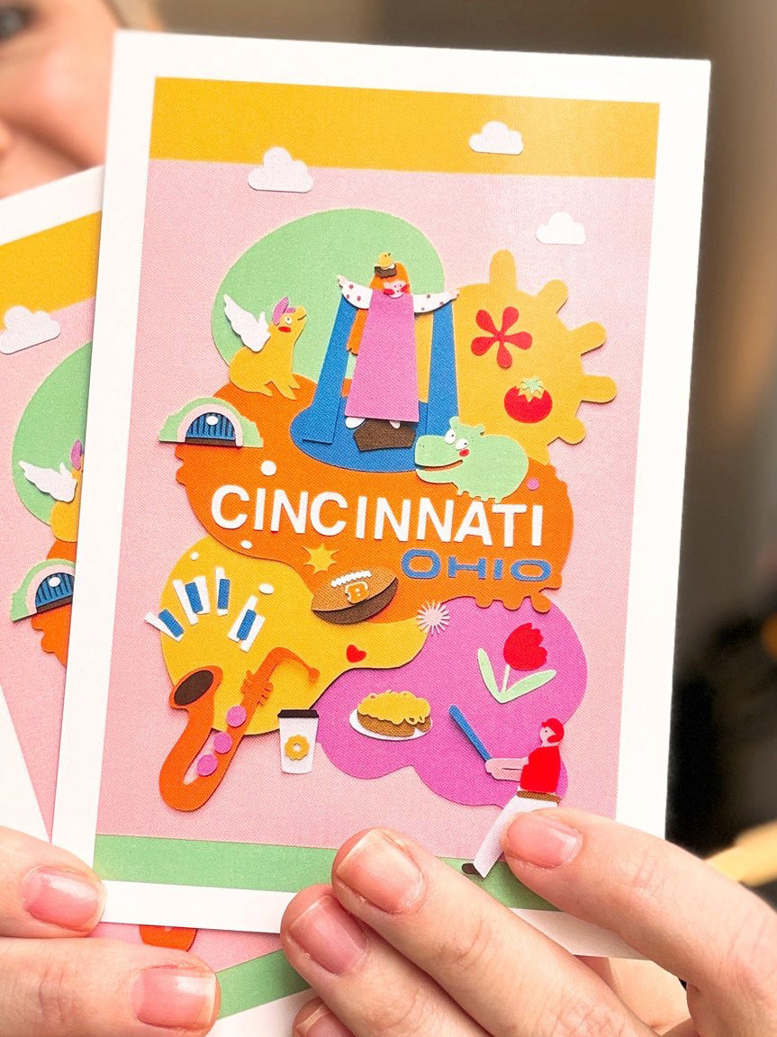 Cincinnati Ohio Art Postcard