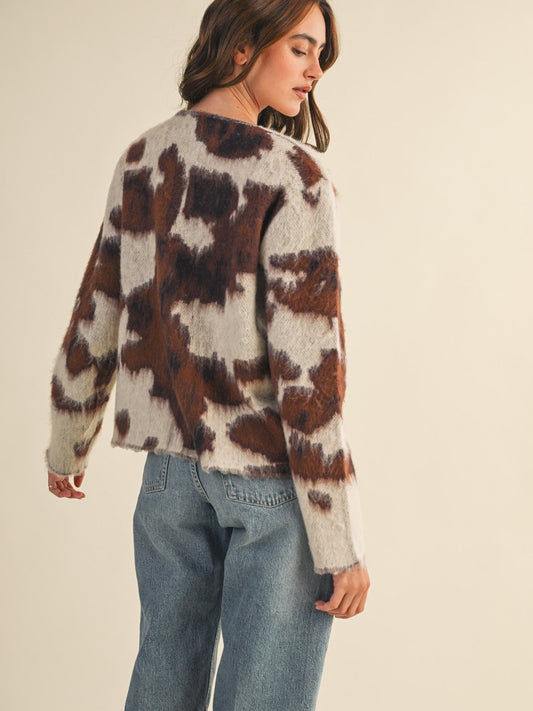 Clara Cow Cardigan