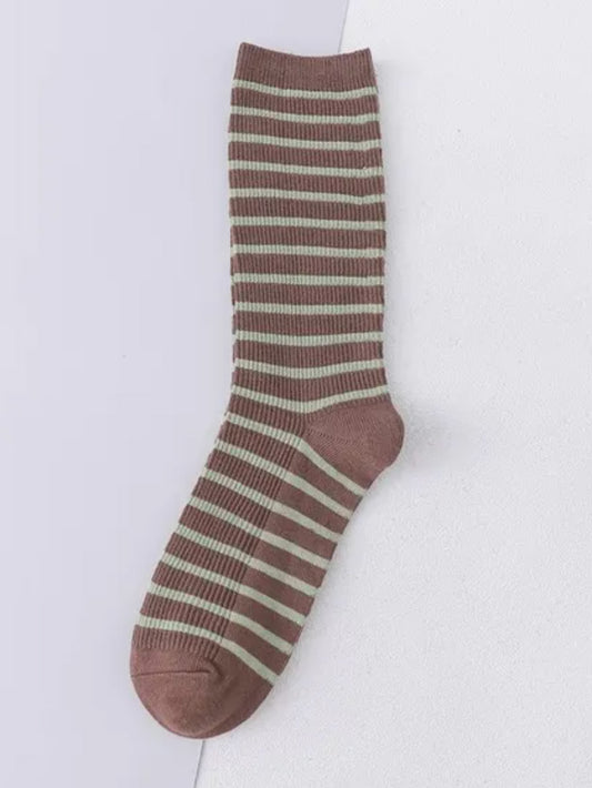 coffee striped socks