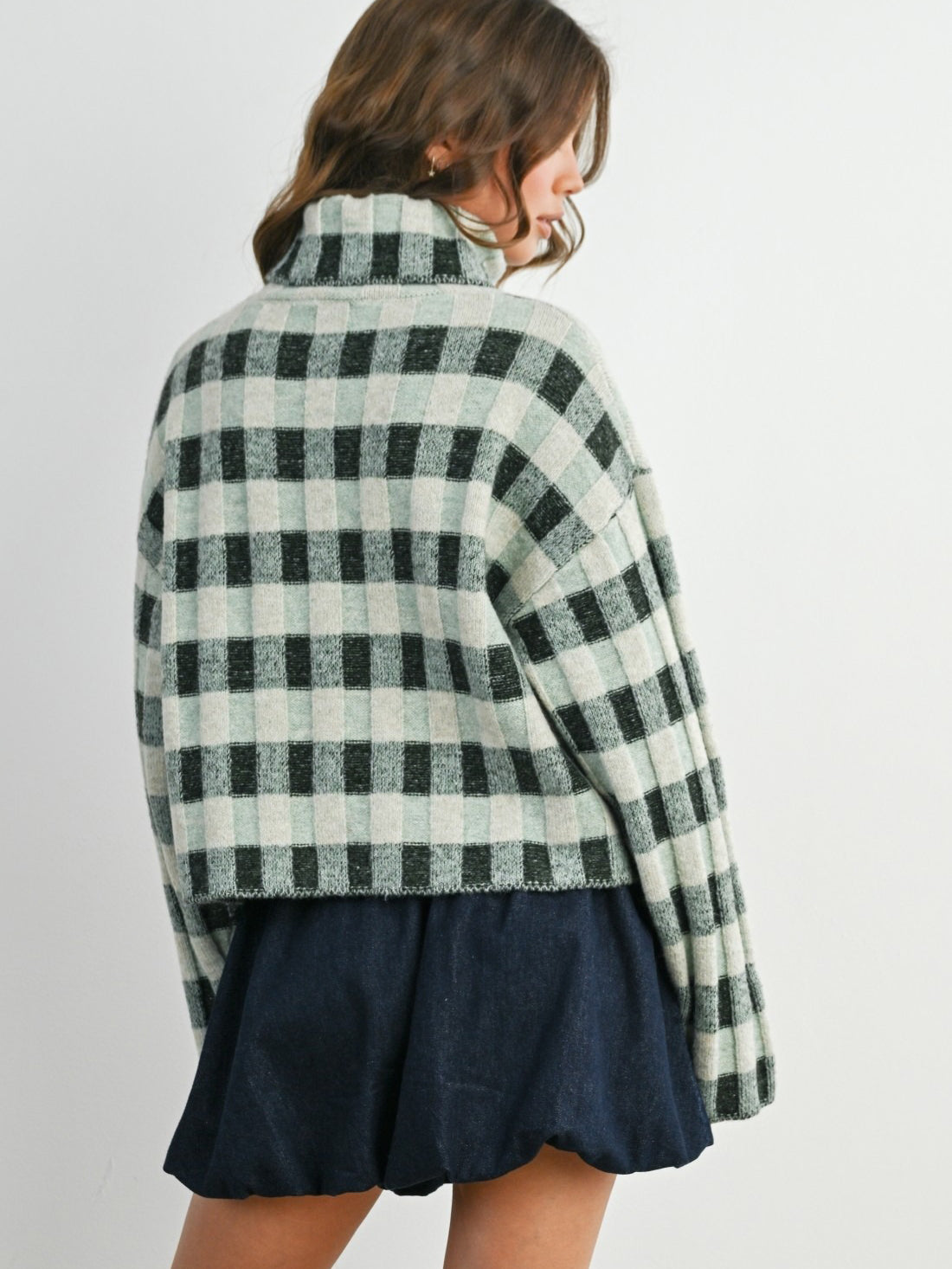 Cool Check Turtleneck