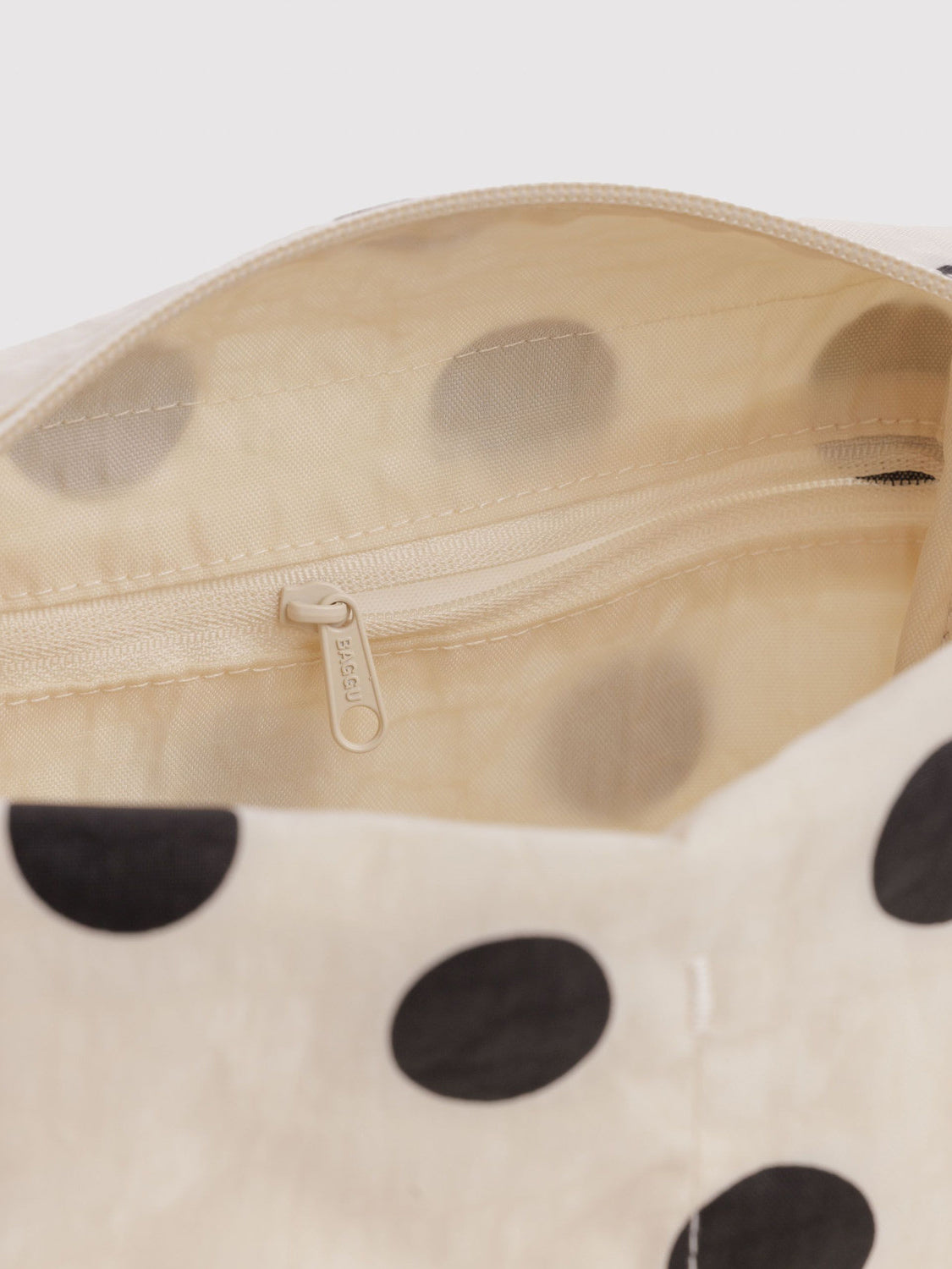 Cream And Black Polka Dot Dopp Kit