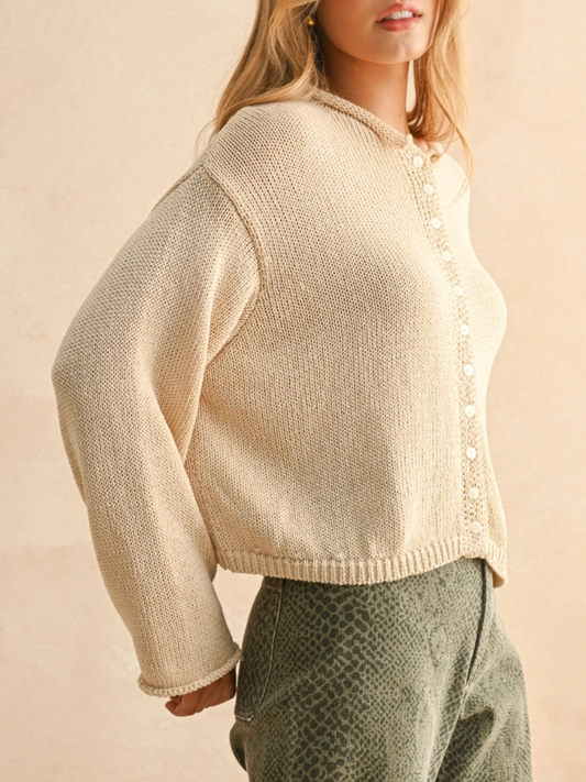 cream emma cropped cardigan
