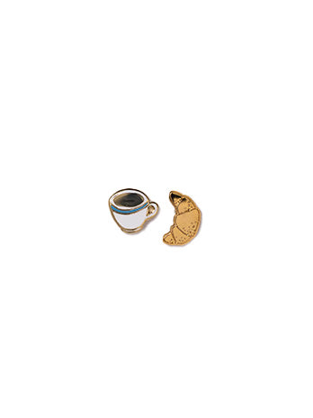 Croissant and Coffee Earrings