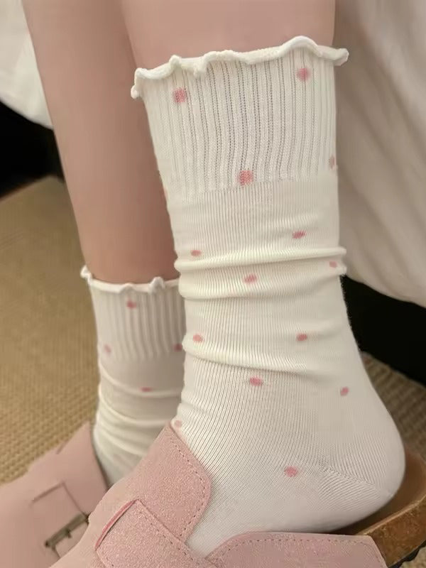 Dainty Dot Ruffle Socks