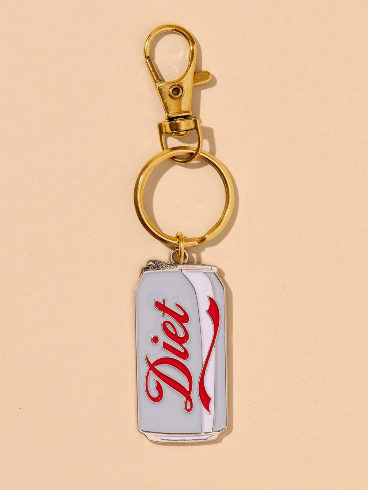 diet soda enamel keychain