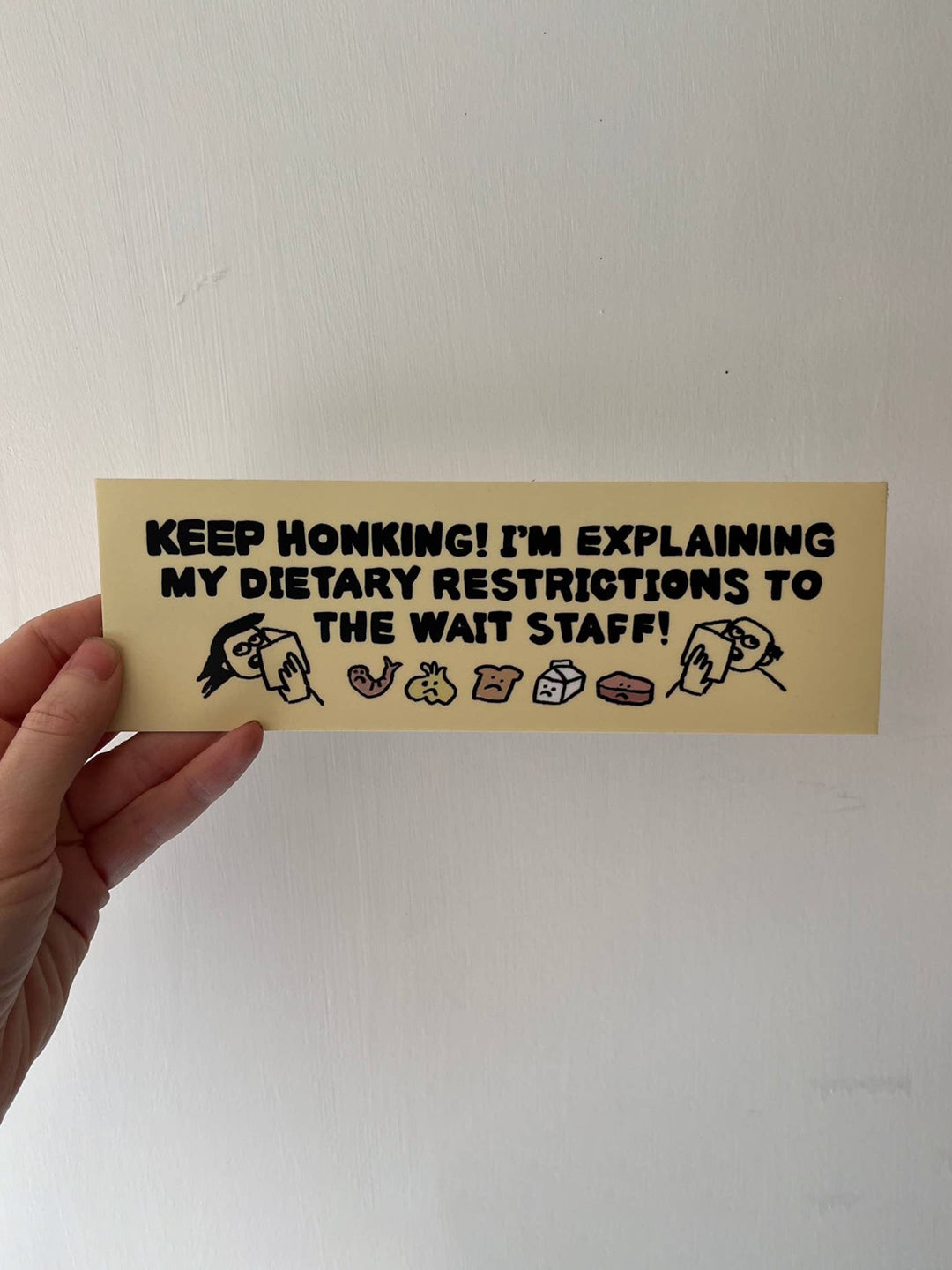 Dietary Restrictions Bumper Sticker