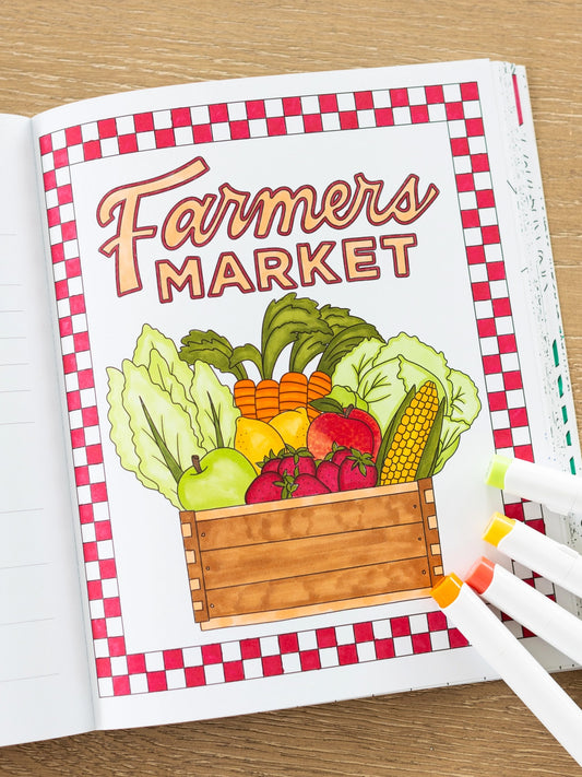 Farmers Market Coloring Book