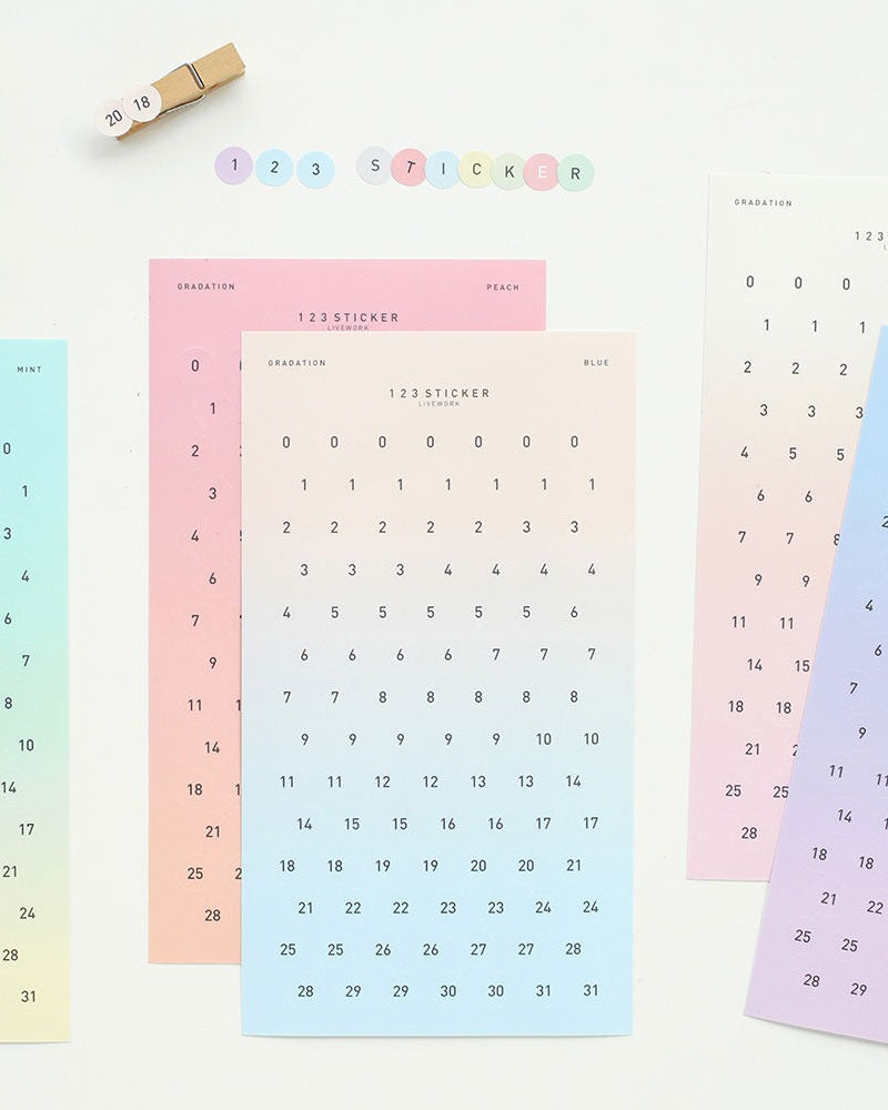 Number 123 Sticker Sheet