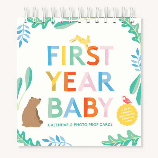 first year baby calender + photo prop cards
