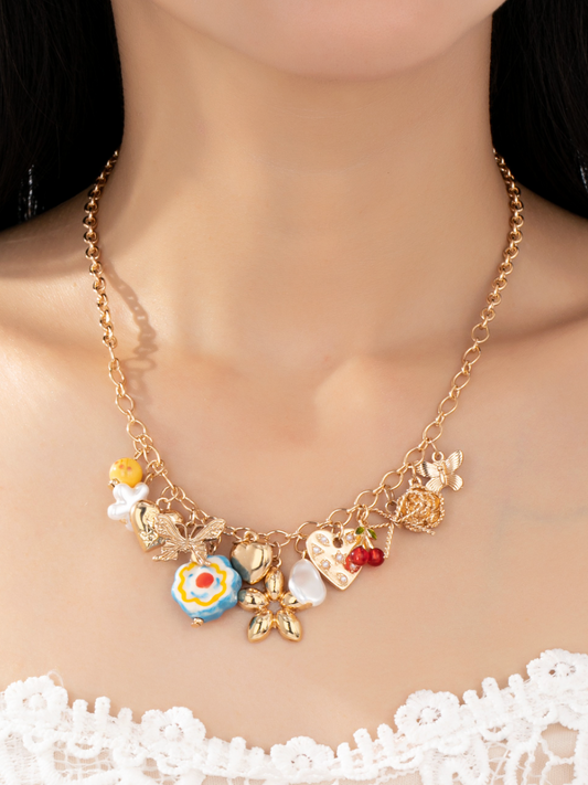 flower child charm necklace