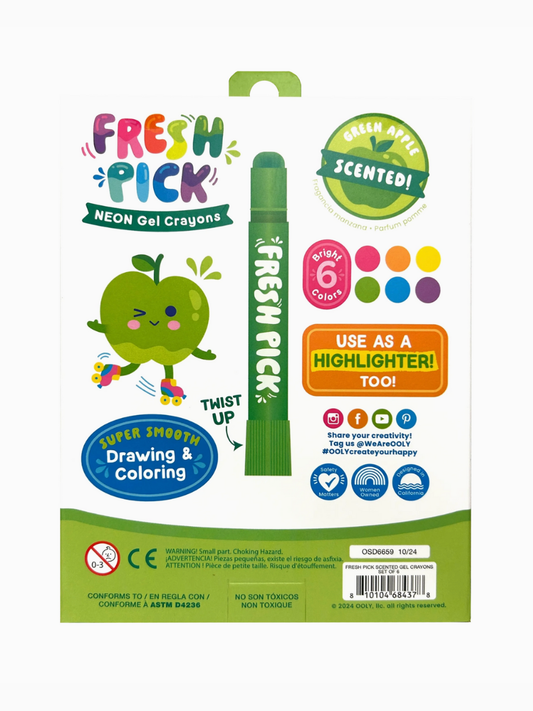 fresh pick apple scented gel crayons