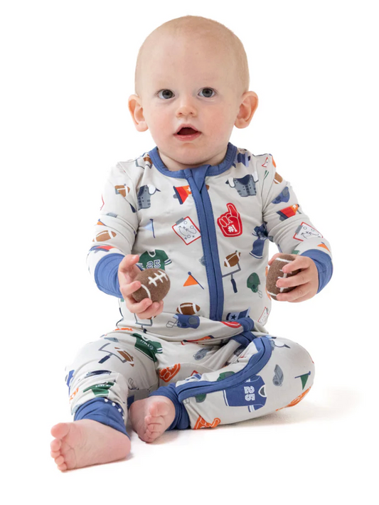 game day zipper romper