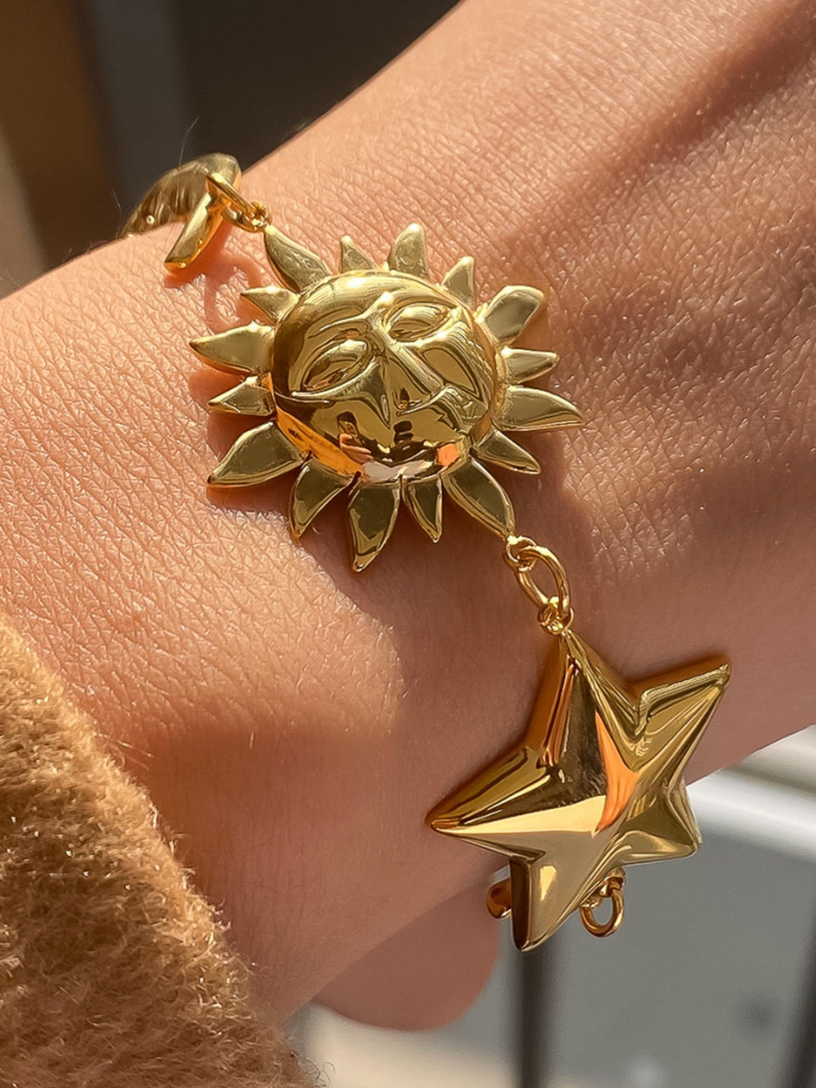 goldie 18k gold-plated chunky bracelet