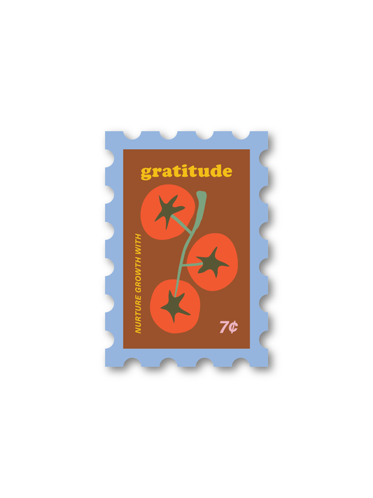 Gratitude Summer Tomato Stamp Sticker