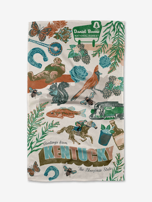 Greetings From Kentucky Tea Towel