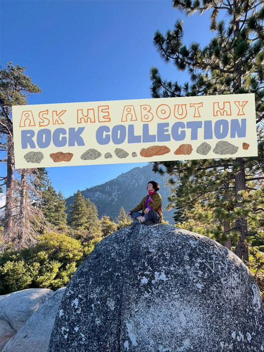 Ask Me About My Rock Collection Bumper Sticker