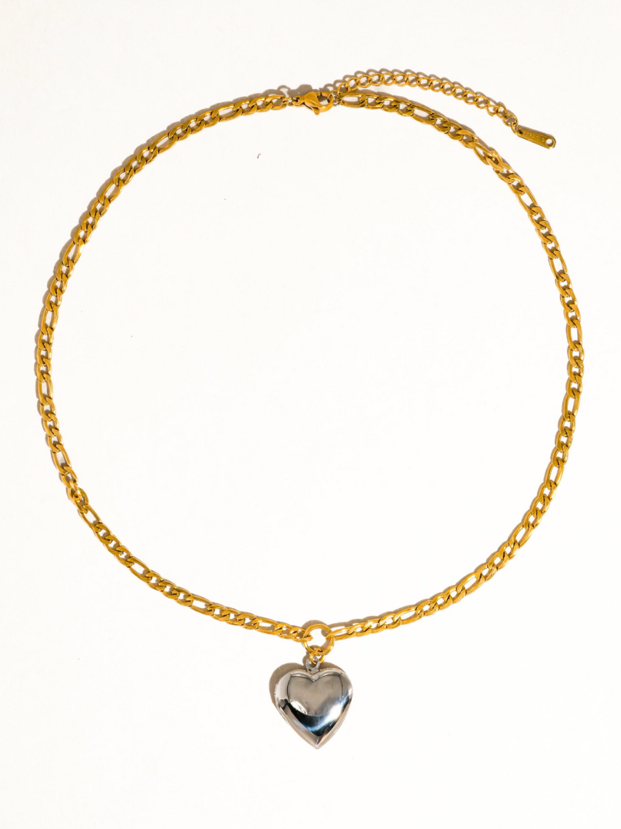 heidi 18k gold-plated locket necklace