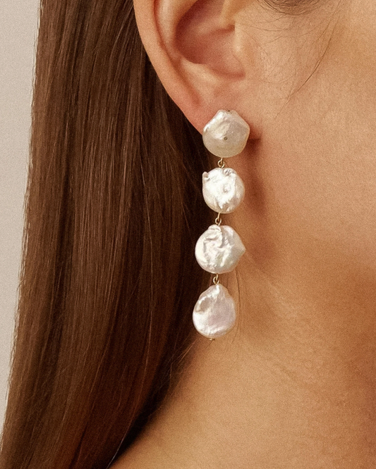 héloïse 18k gold-plated drop earrings