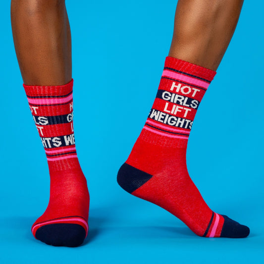 Hot Girls Lift Weights Gym Crew Socks