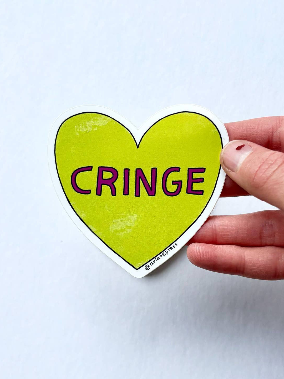 I Heart Cringe Sticker