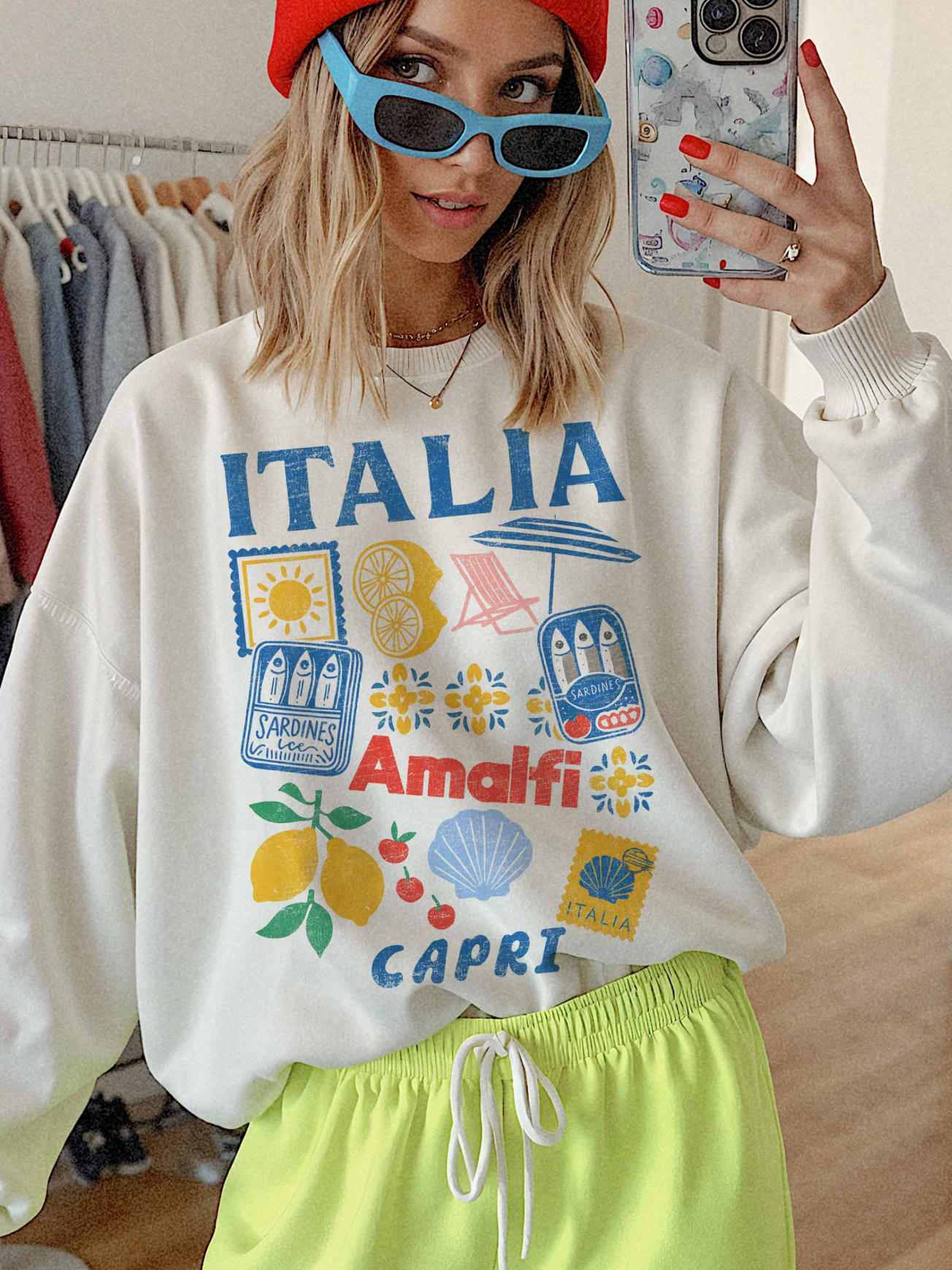 italia graphic crewneck
