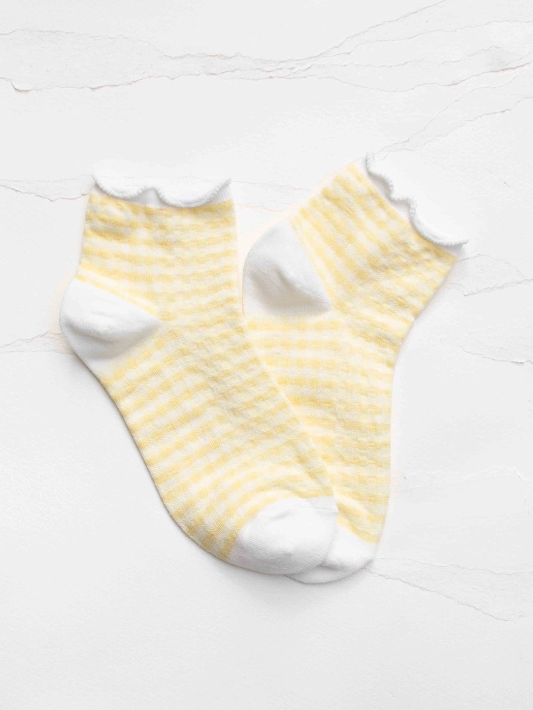 Julie Gingham Ruffle Socks