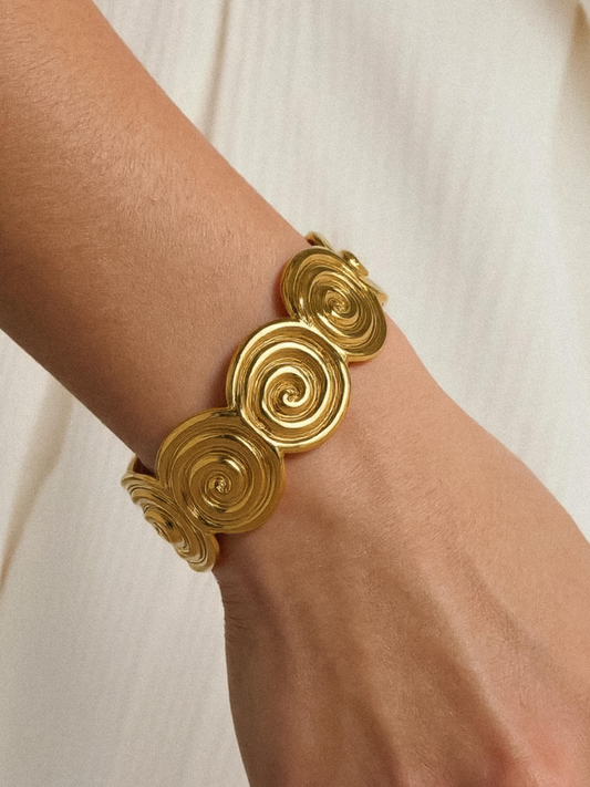 kaelen 18k gold-plated arm cuff