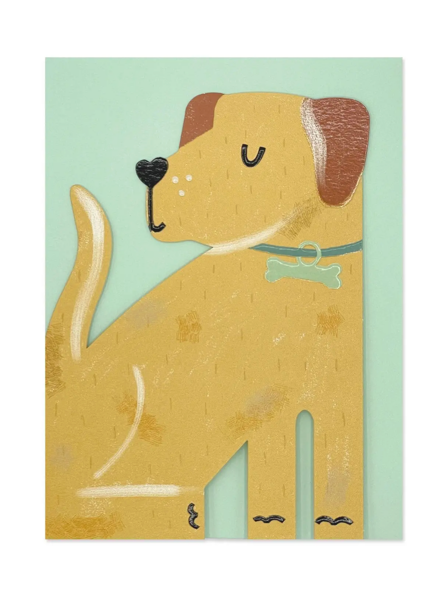 labrador die-cut card