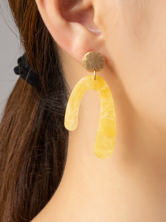 lemon arch drop earrings