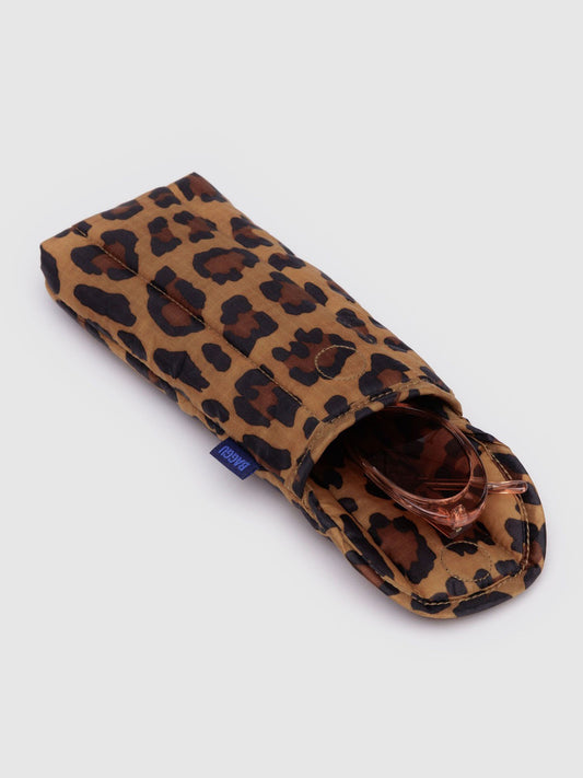 Leopard Puffy Glasses Sleeve