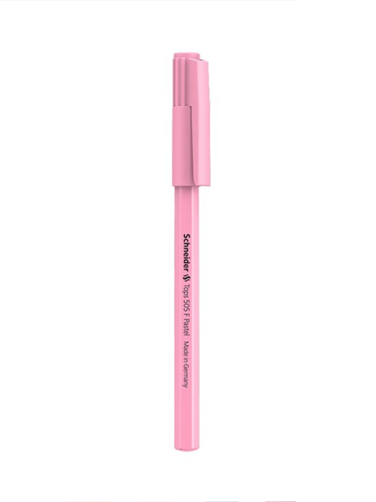 Light Pink Schneider Tops 505 F Blue Ink Ballpoint Pastel Pen