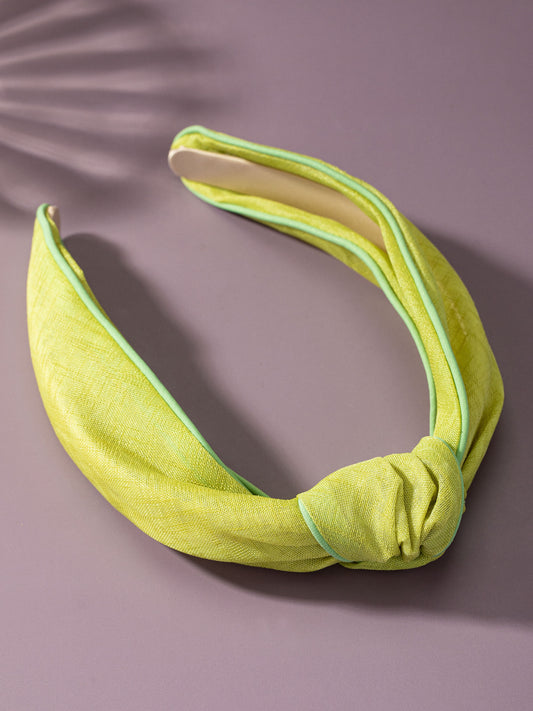 lime knotted headband