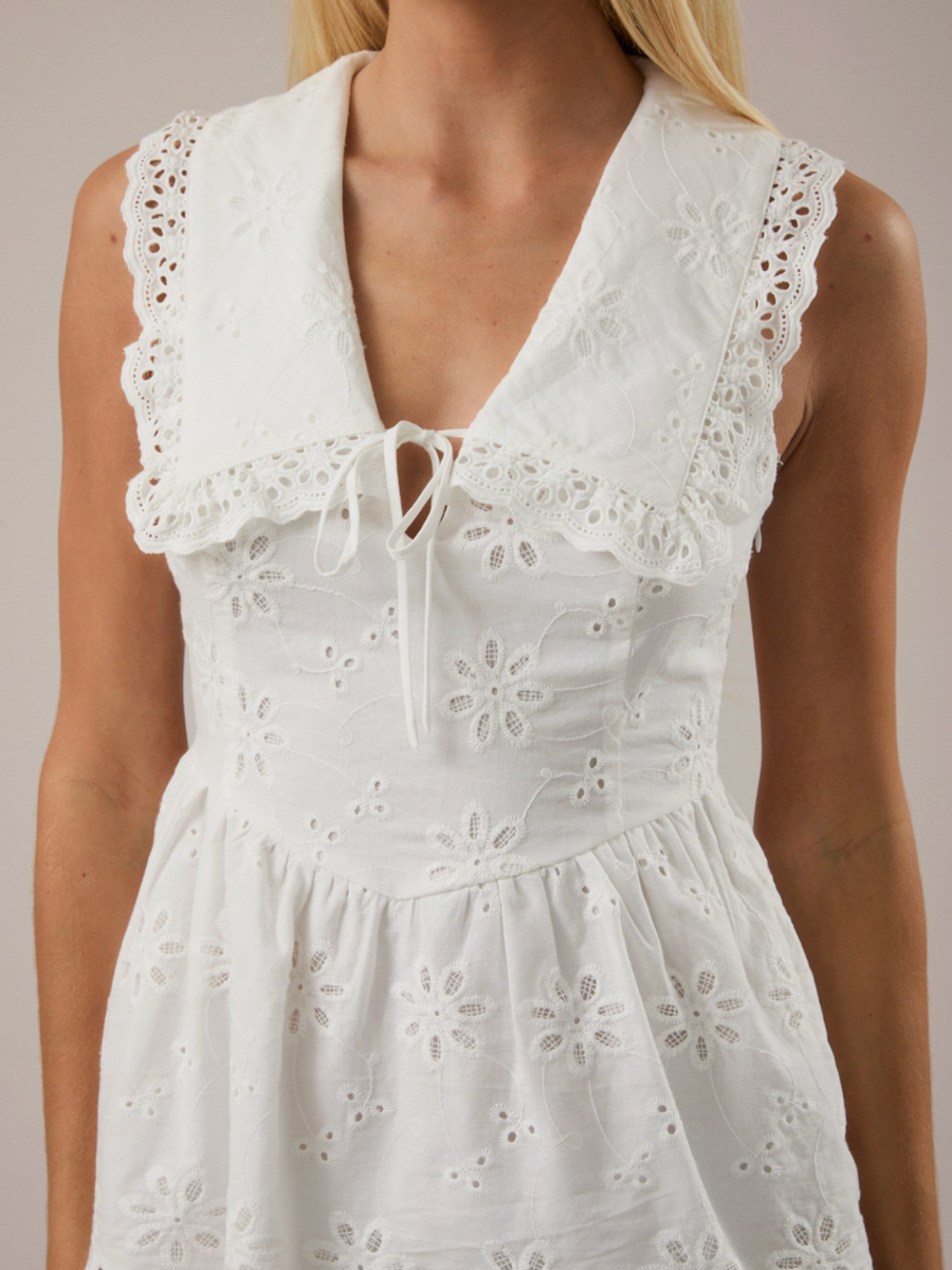 mae eyelet mini dress