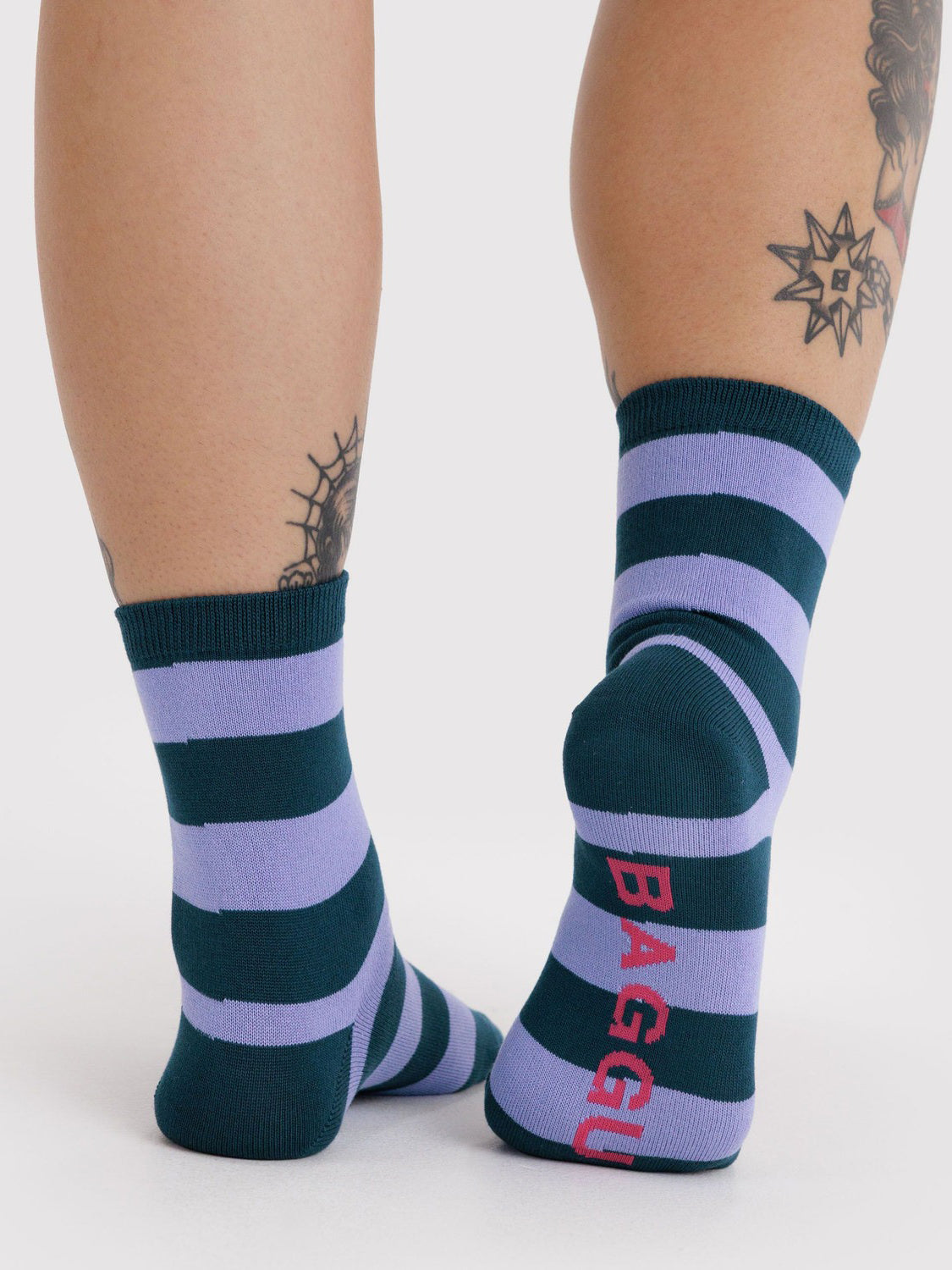 Malachite Stripe Crew Socks