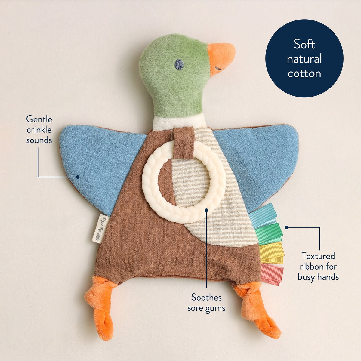 Mallard Duck Sensory Crinkle Lovey