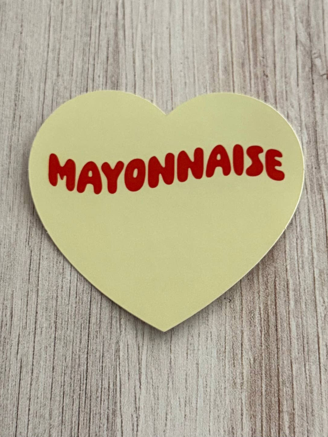 Mayonnaise Heart Sticker