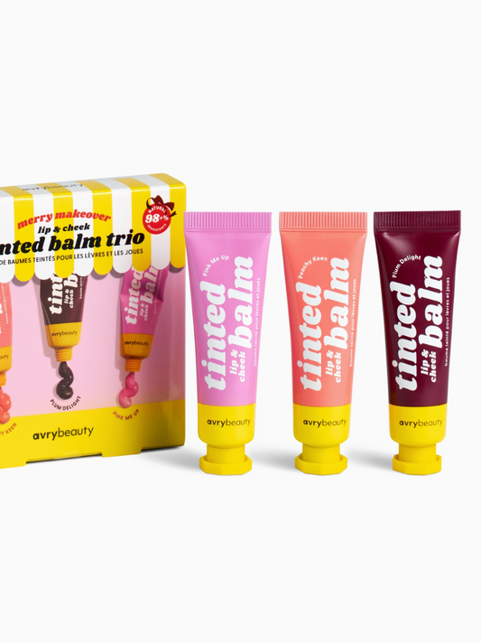 merry makeover trio tinted lip + cheek balm